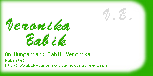 veronika babik business card